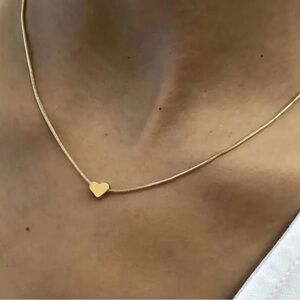Gold Heart Pendant Necklace